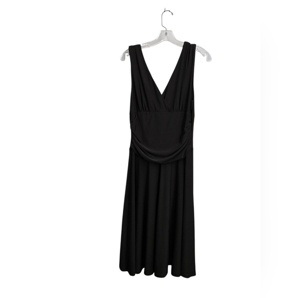 Papillon Elegant Black Sleeveless V-Neck Dress, Large - Picture 4 of 4